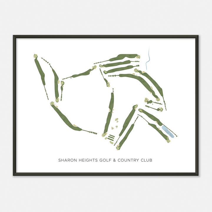 Print of Sharon Heights Golf & Country Club Modern Map