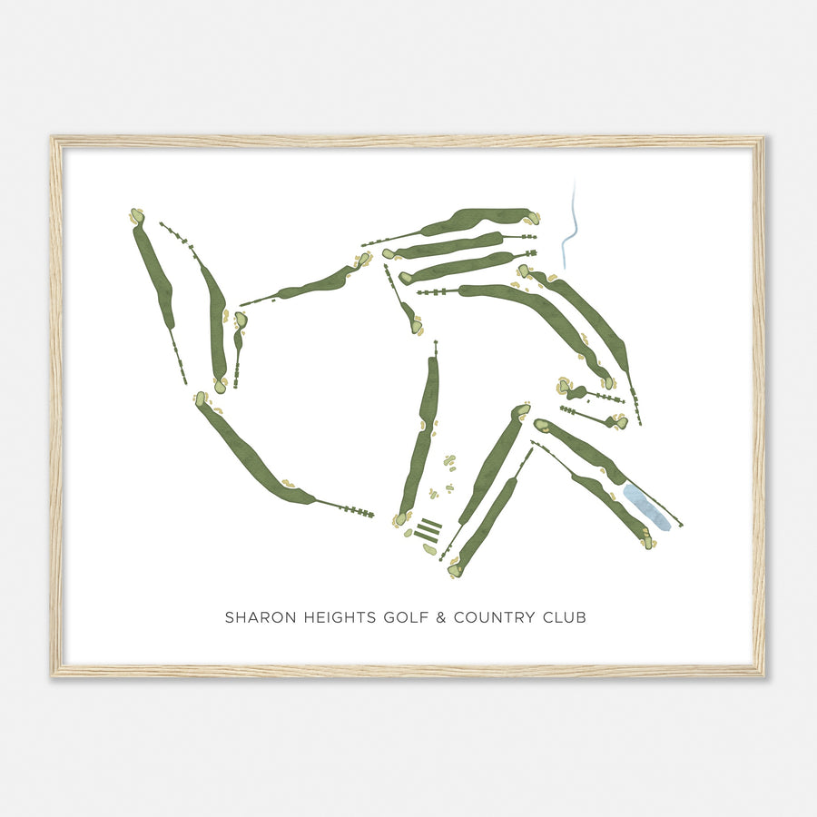 Print of Sharon Heights Golf & Country Club Modern Map