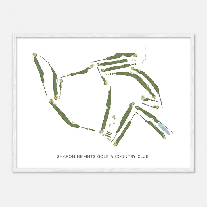 Print of Sharon Heights Golf & Country Club Modern Map