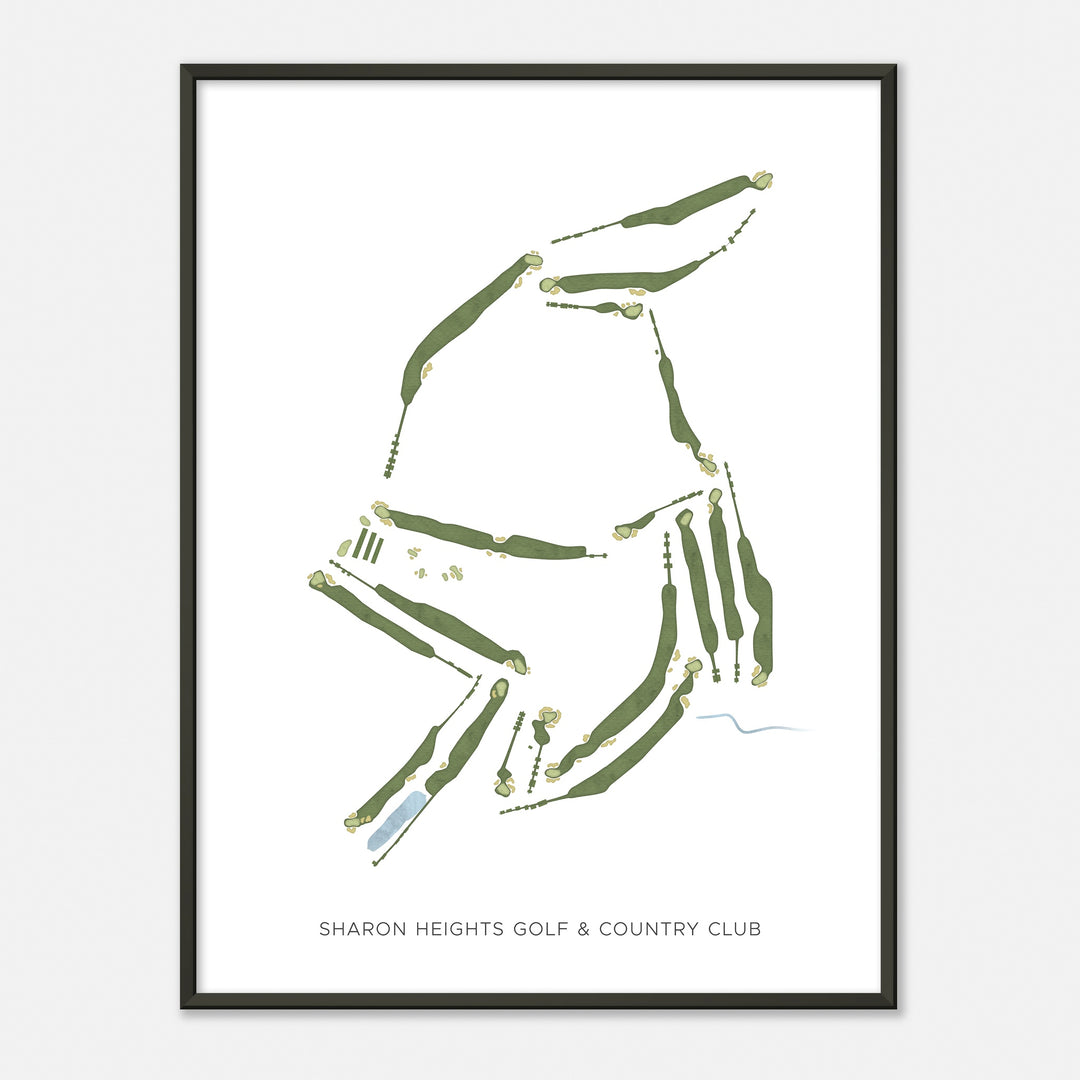 Print of Sharon Heights Golf & Country Club Modern Map