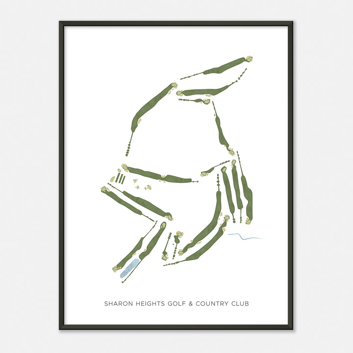 Print of Sharon Heights Golf & Country Club Modern Map