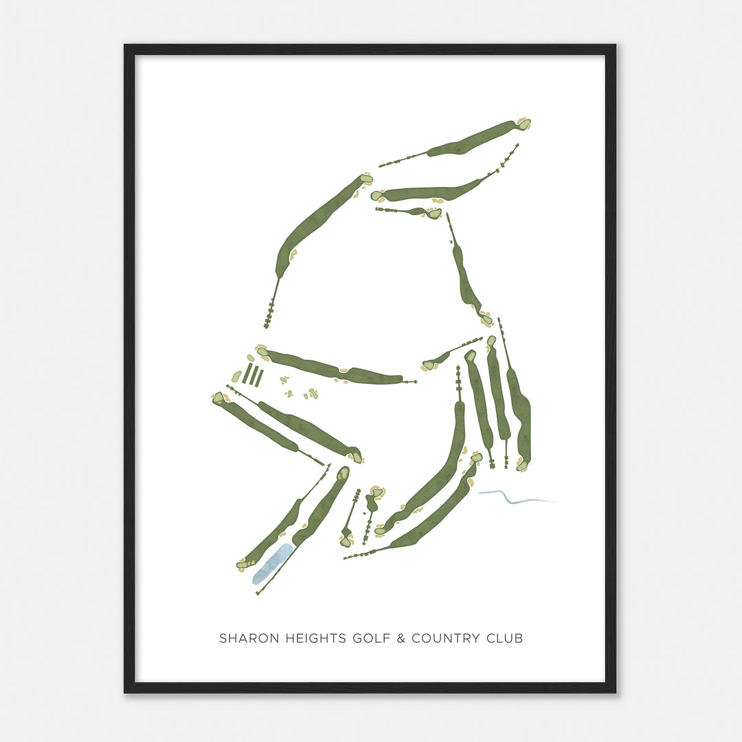 Print of Sharon Heights Golf & Country Club Modern Map