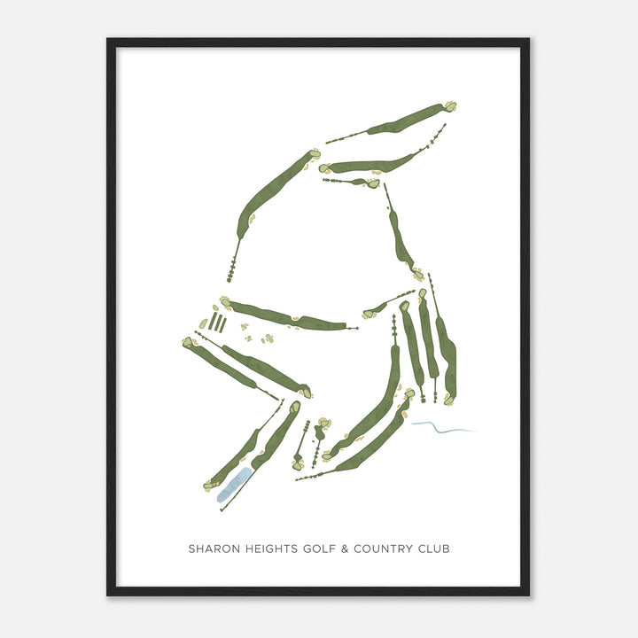 Print of Sharon Heights Golf & Country Club Modern Map
