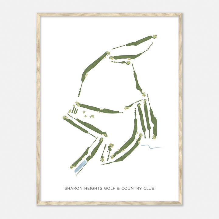 Print of Sharon Heights Golf & Country Club Modern Map