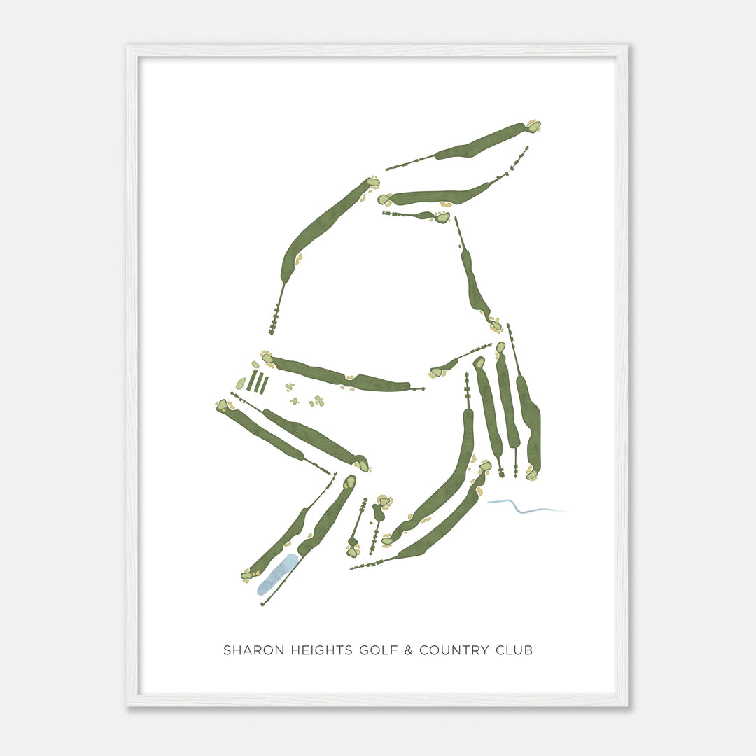 Print of Sharon Heights Golf & Country Club Modern Map