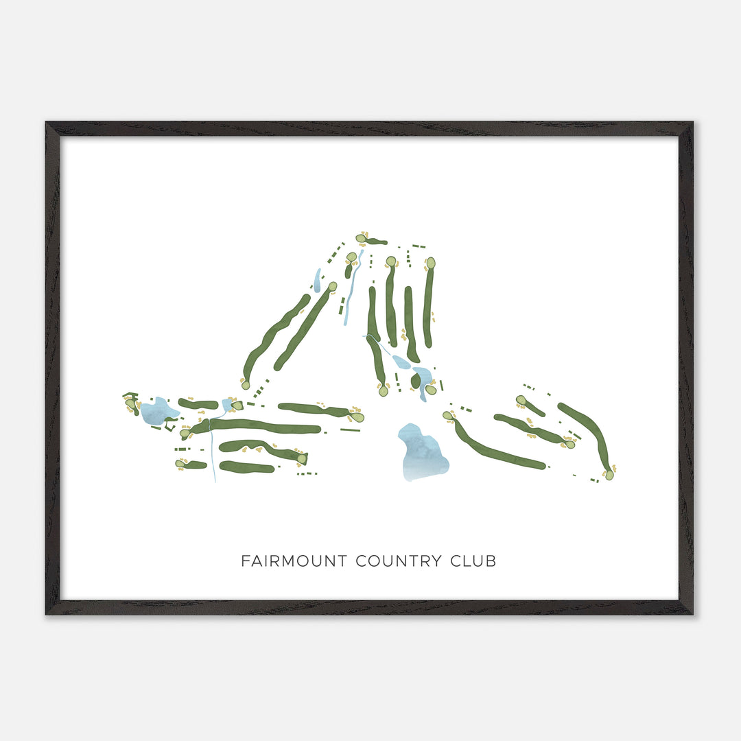 Print of Fairmount Country Club Modern Map