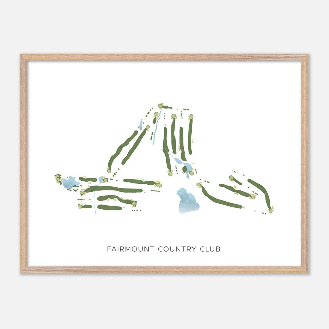 Print of Fairmount Country Club Modern Map