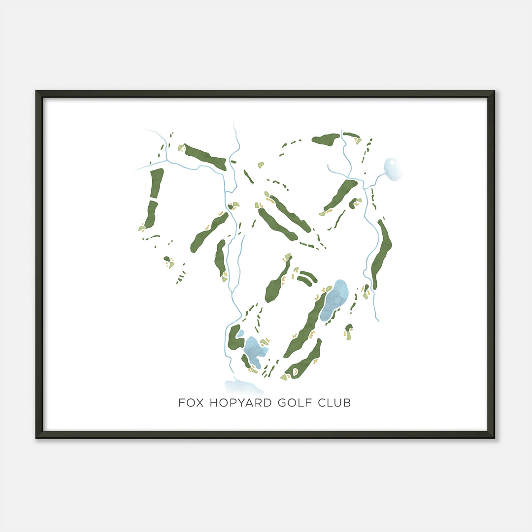 Print of Fox Hopyard Golf Club Modern Map