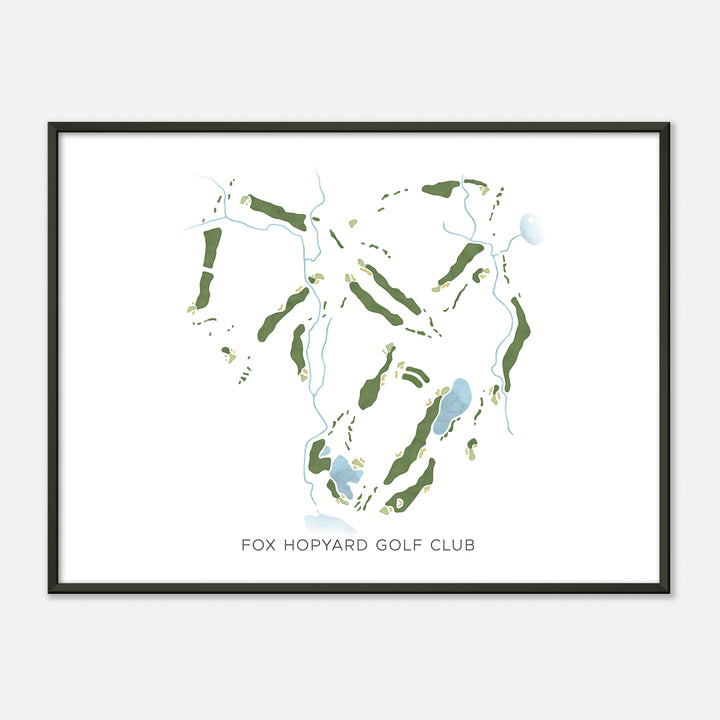 Print of Fox Hopyard Golf Club Modern Map