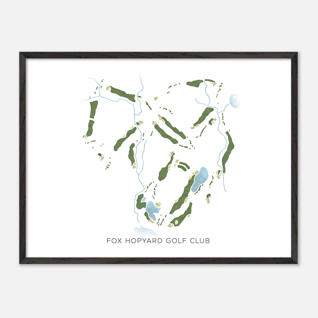 Print of Fox Hopyard Golf Club Modern Map