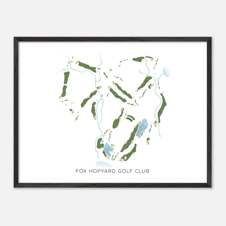 Print of Fox Hopyard Golf Club Modern Map