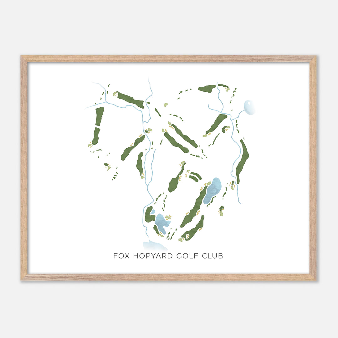 Print of Fox Hopyard Golf Club Modern Map