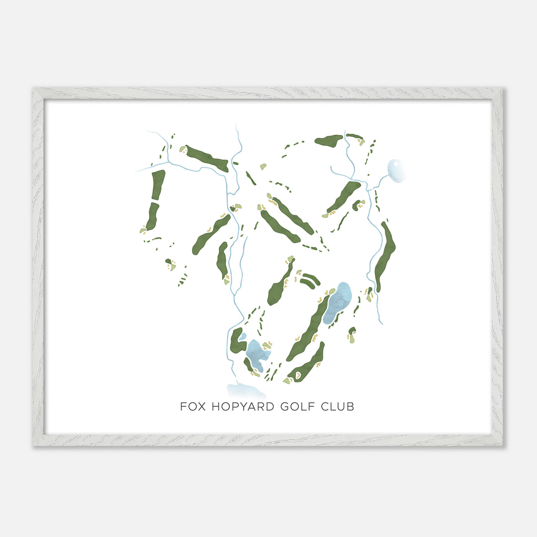 Print of Fox Hopyard Golf Club Modern Map