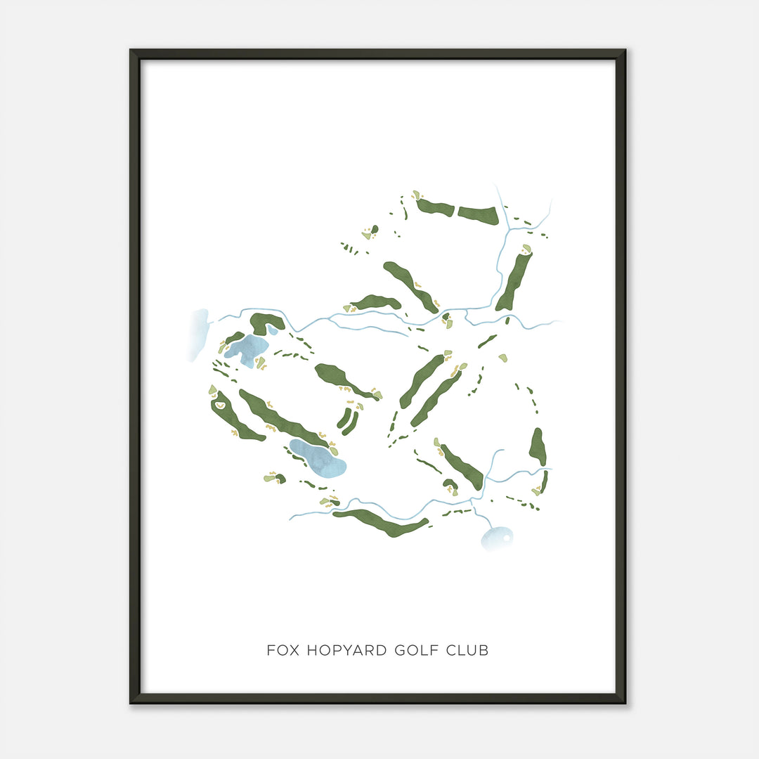 Print of Fox Hopyard Golf Club Modern Map