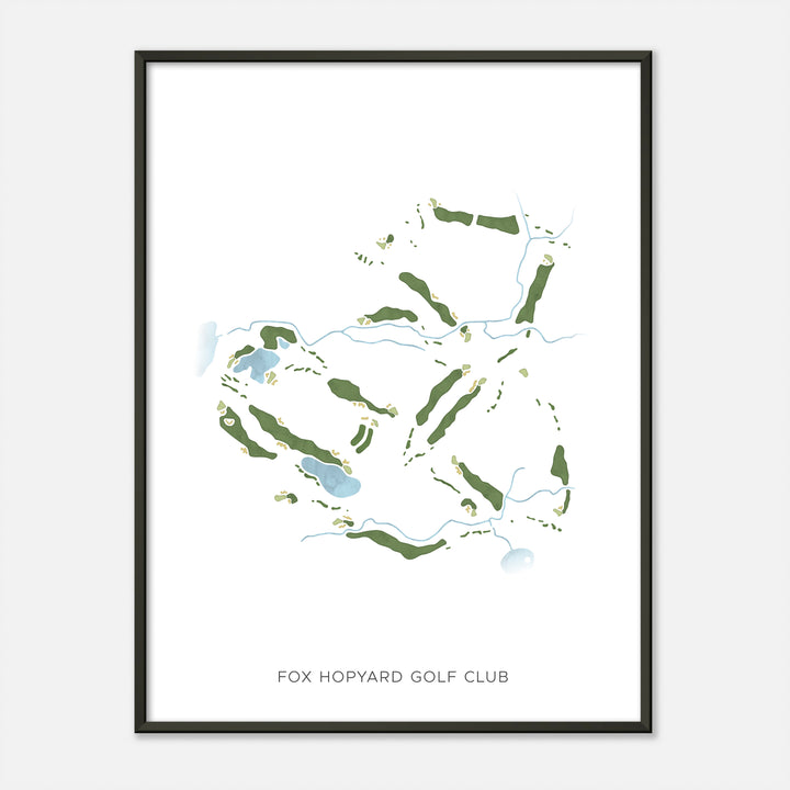 Print of Fox Hopyard Golf Club Modern Map