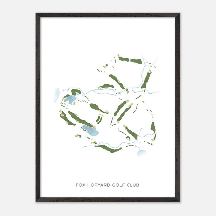 Print of Fox Hopyard Golf Club Modern Map