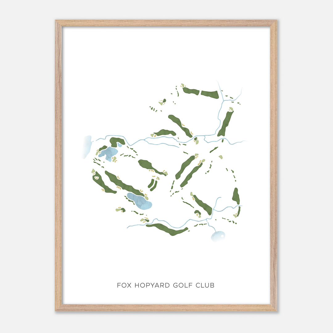 Print of Fox Hopyard Golf Club Modern Map