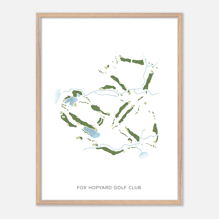 Print of Fox Hopyard Golf Club Modern Map