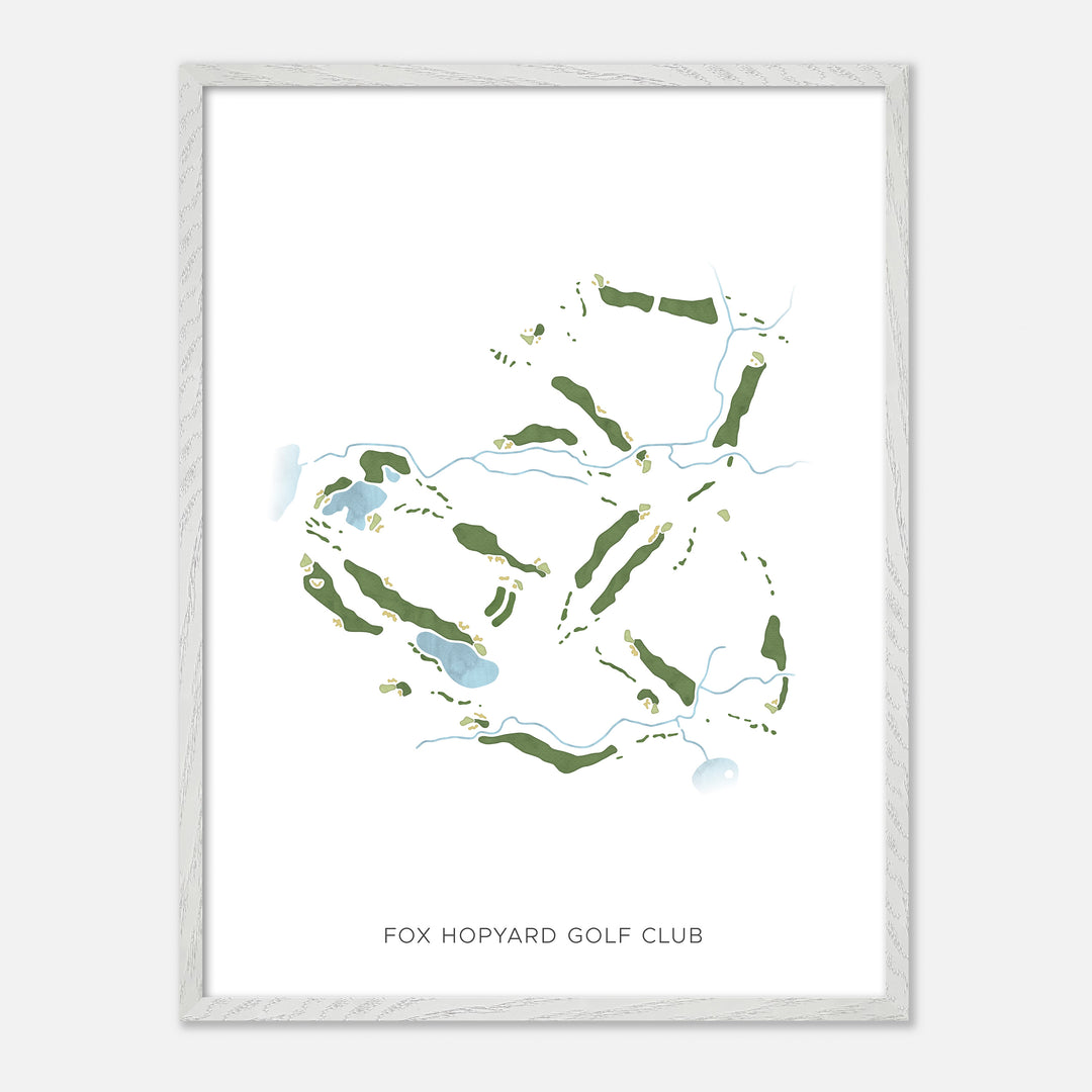Print of Fox Hopyard Golf Club Modern Map