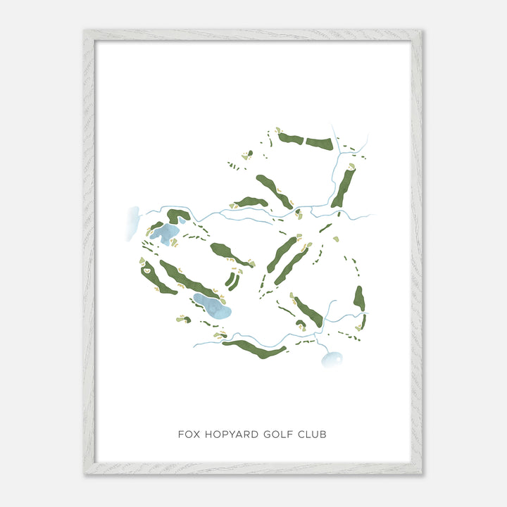 Print of Fox Hopyard Golf Club Modern Map