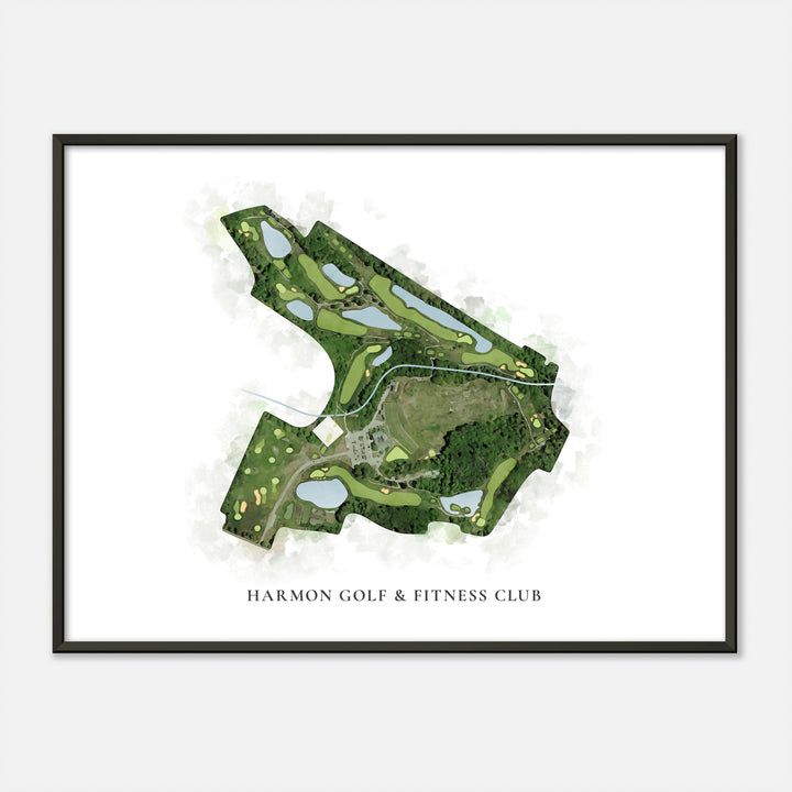Print of Harmon Golf &amp; Fitness Club Classic Map