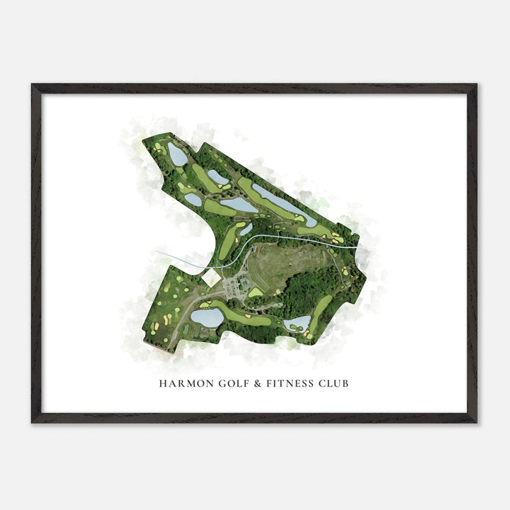 Print of Harmon Golf &amp; Fitness Club Classic Map