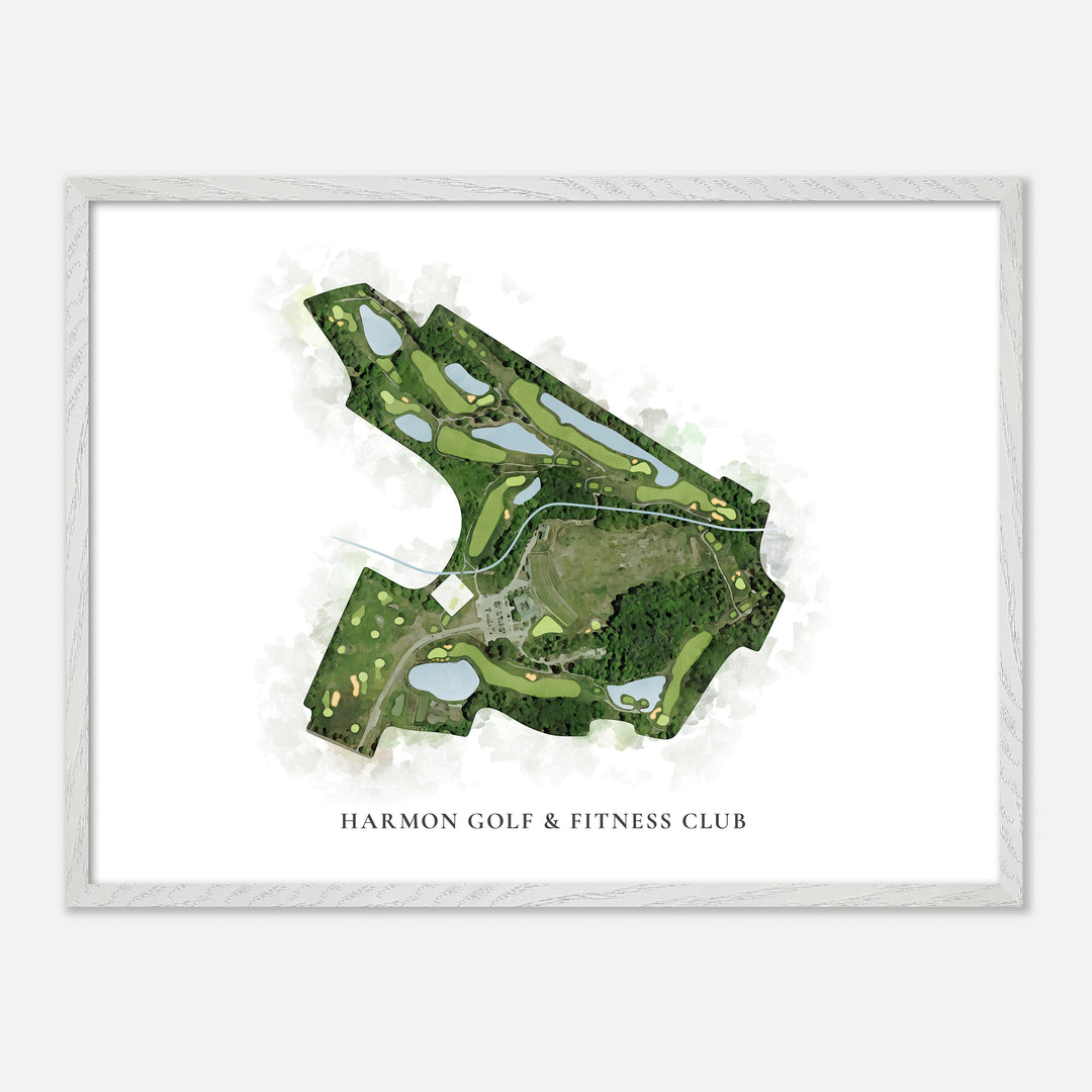 Print of Harmon Golf &amp; Fitness Club Classic Map