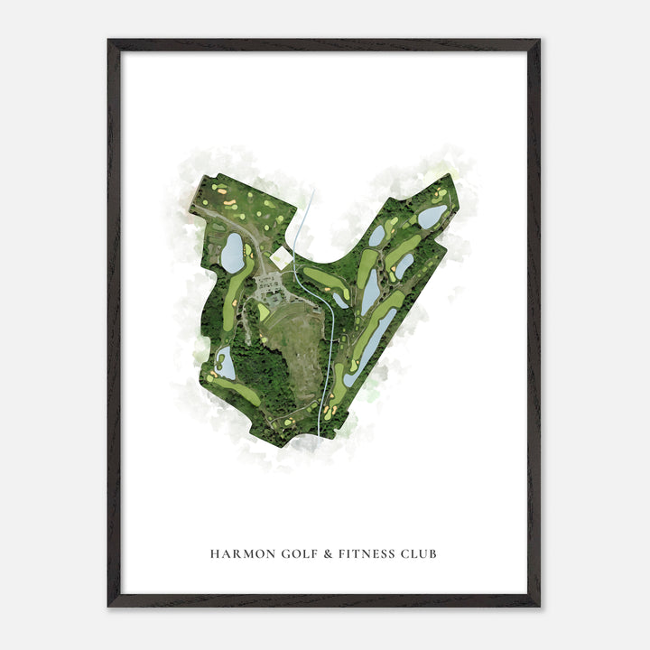 Print of Harmon Golf &amp; Fitness Club Classic Map