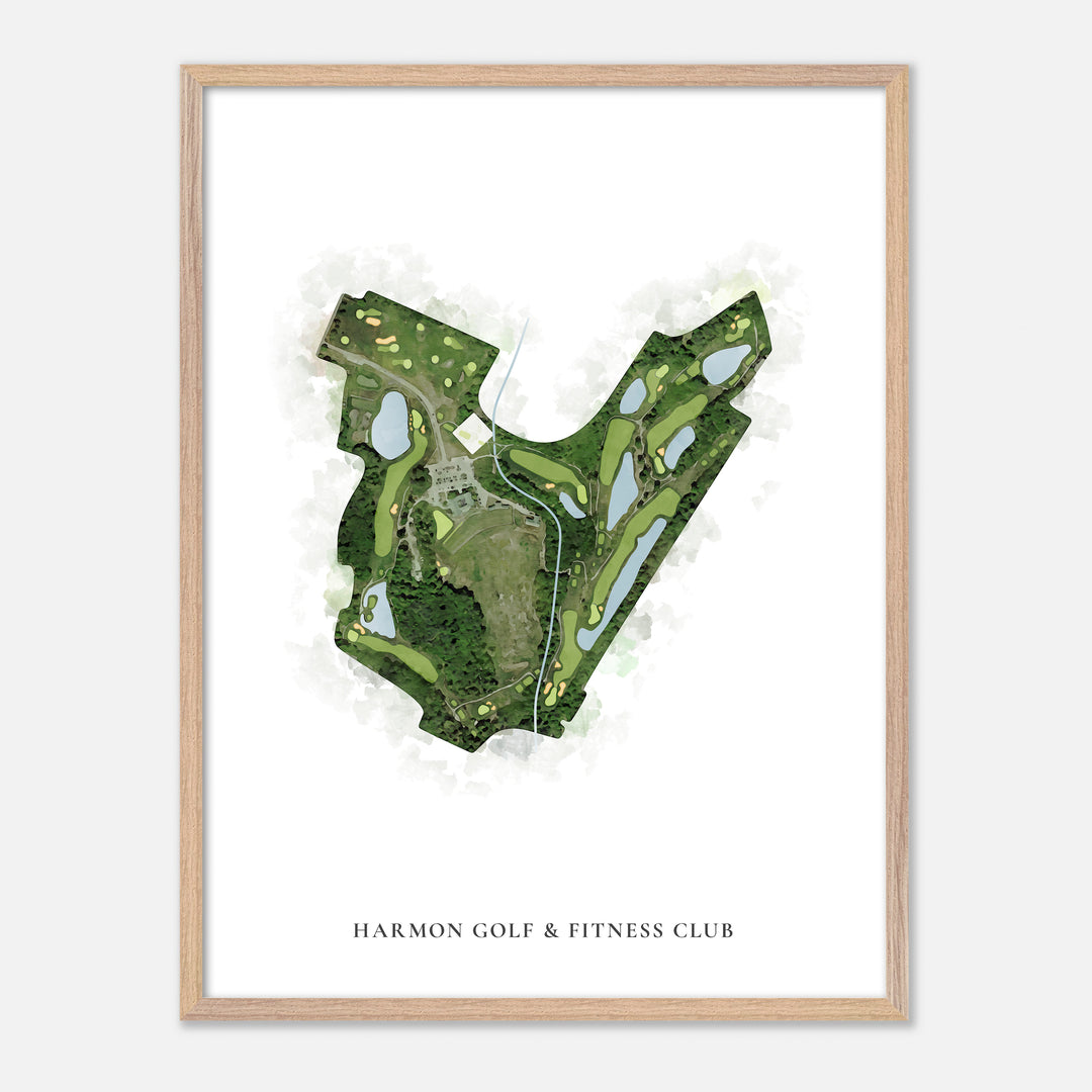 Print of Harmon Golf &amp; Fitness Club Classic Map