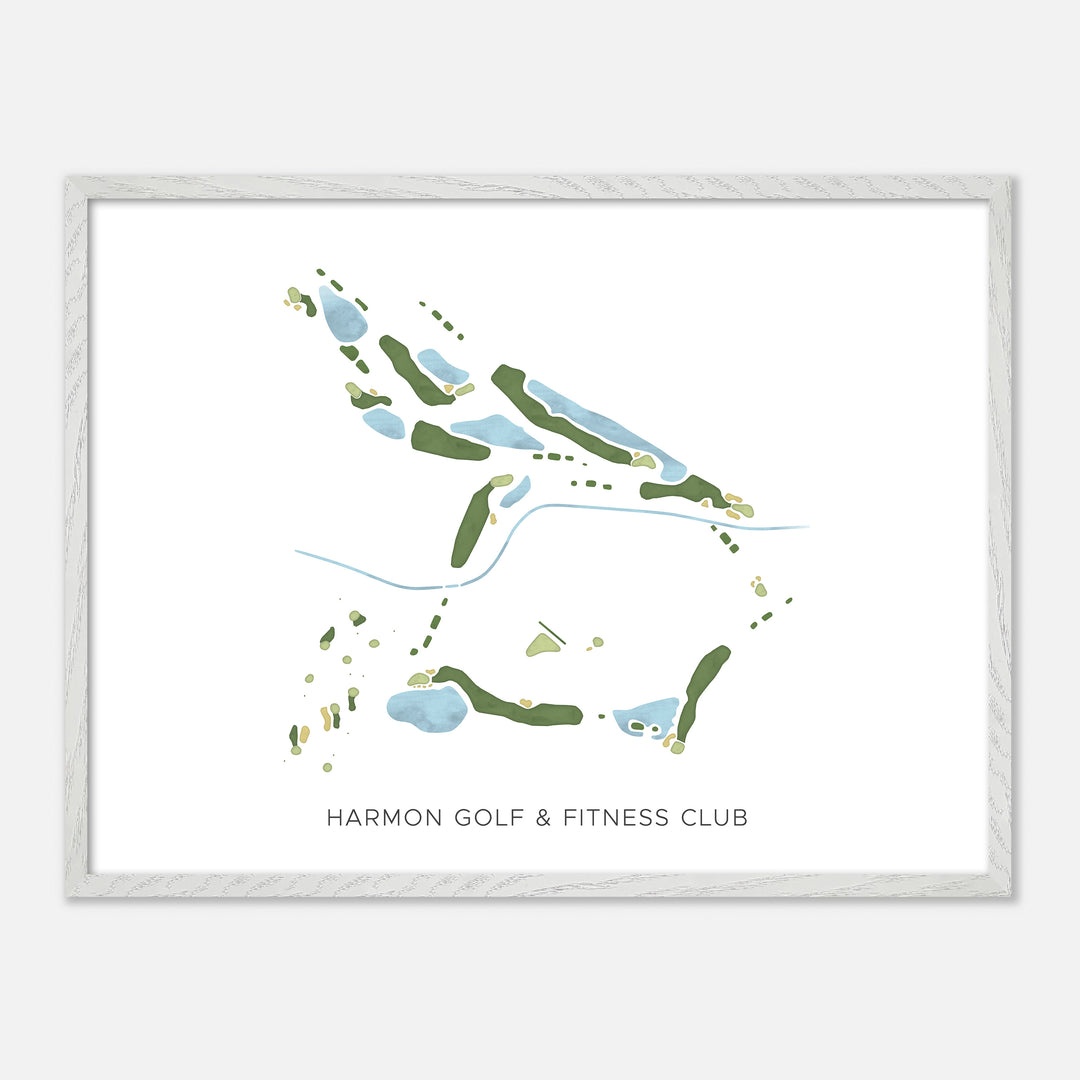 Print of Harmon Golf &amp; Fitness Club Modern Map
