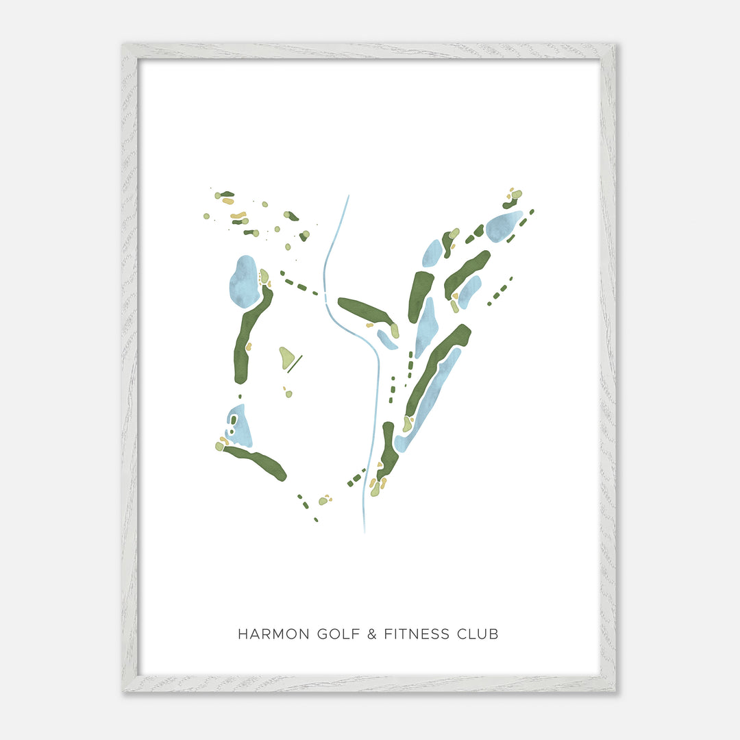 Print of Harmon Golf &amp; Fitness Club Modern Map