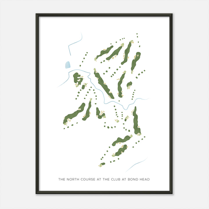 Print of The North Course At The Club At Bond Head Modern Map