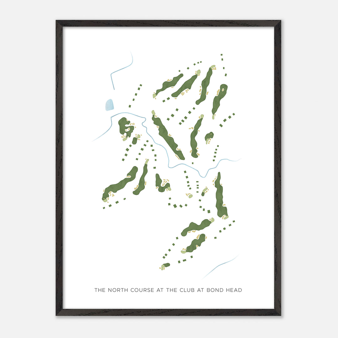 Print of The North Course At The Club At Bond Head Modern Map
