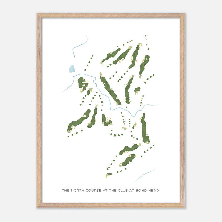 Print of The North Course At The Club At Bond Head Modern Map