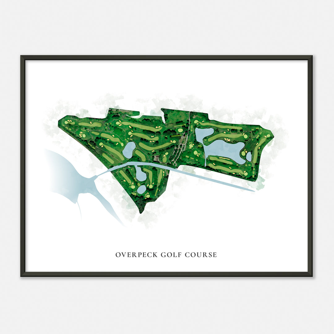 Print of Overpeck Golf Course Classic Map
