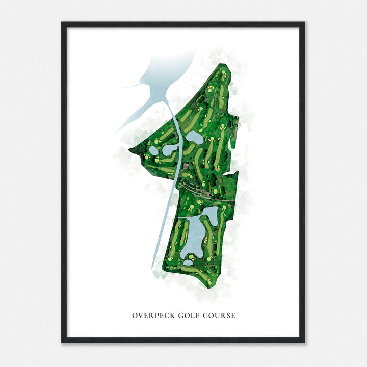 Print of Overpeck Golf Course Classic Map