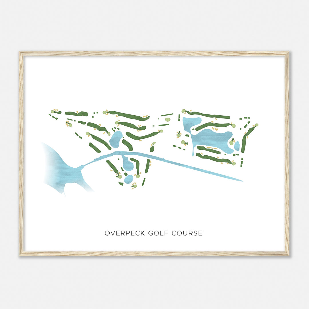 Print of Overpeck Golf Course Modern Map