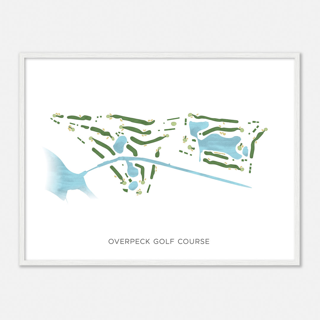 Print of Overpeck Golf Course Modern Map