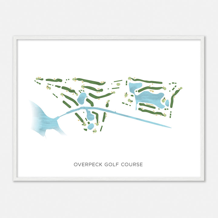 Print of Overpeck Golf Course Modern Map