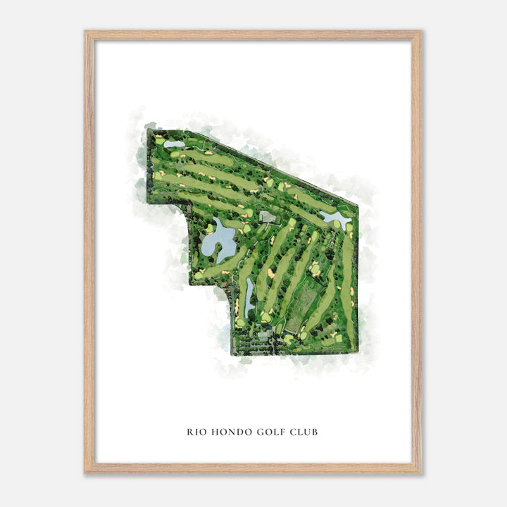 Print of Rio Hondo Golf Club Classic Map