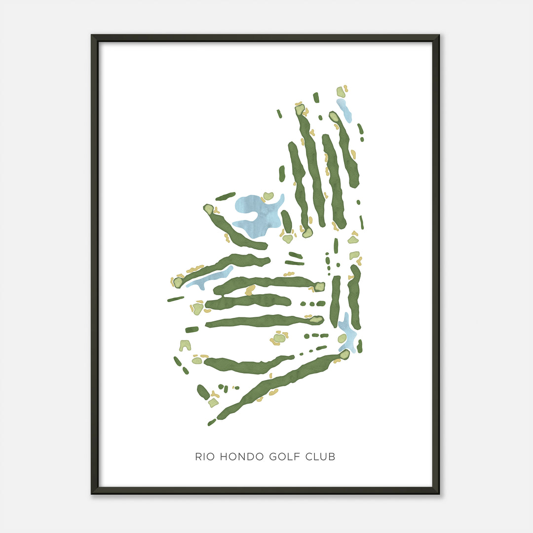 Print of Rio Hondo Golf Club Modern Map