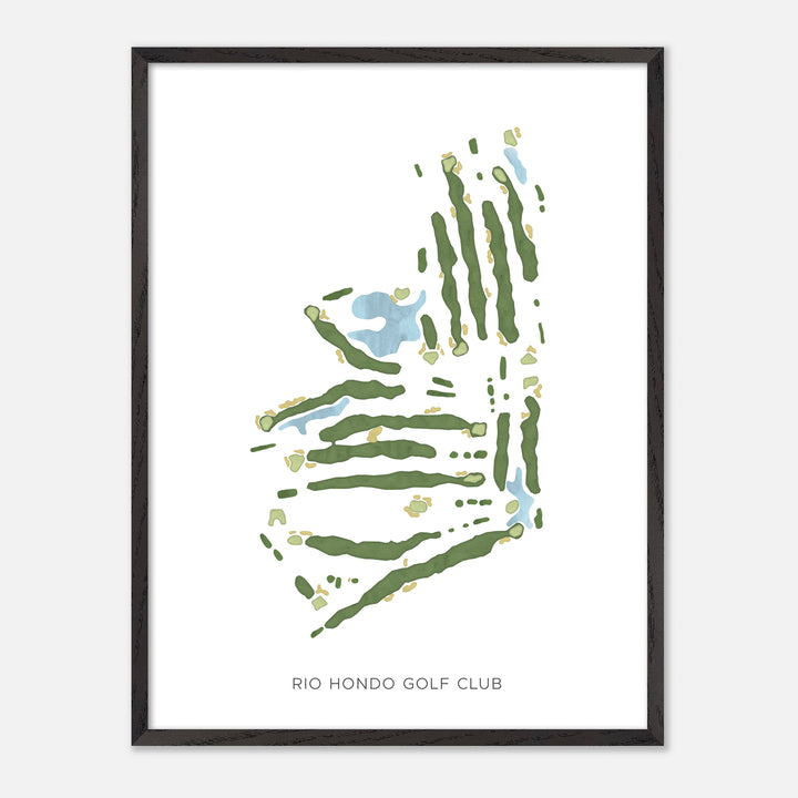 Print of Rio Hondo Golf Club Modern Map