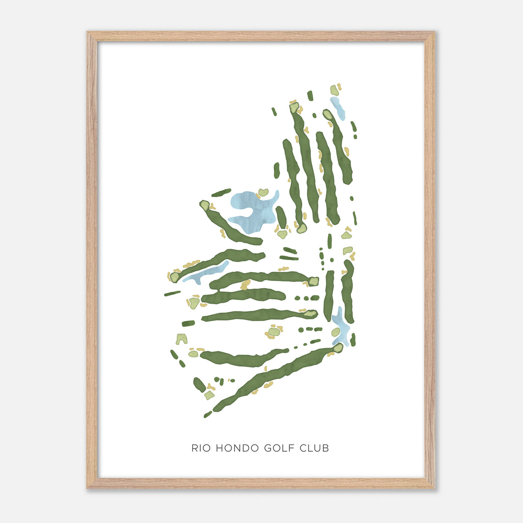 Print of Rio Hondo Golf Club Modern Map