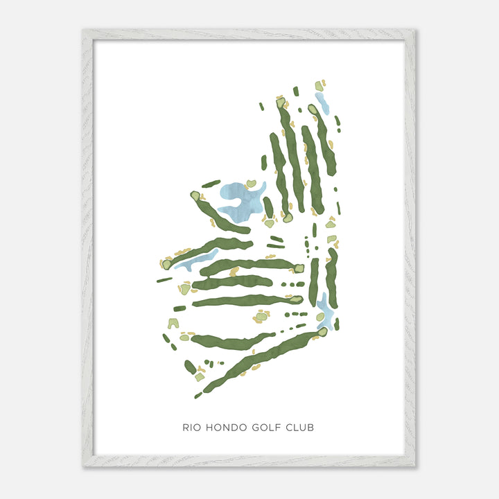 Print of Rio Hondo Golf Club Modern Map