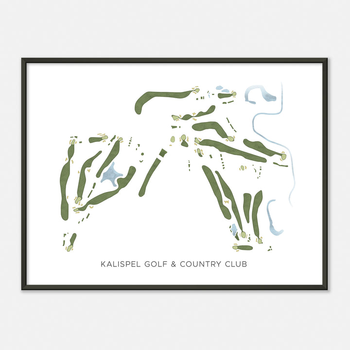 Print of Kalispel Golf & Country Club Modern Map