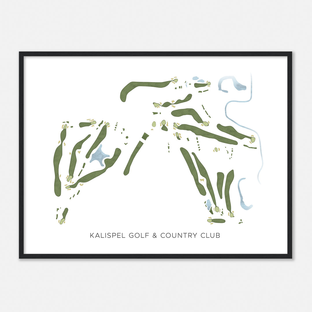 Print of Kalispel Golf & Country Club Modern Map