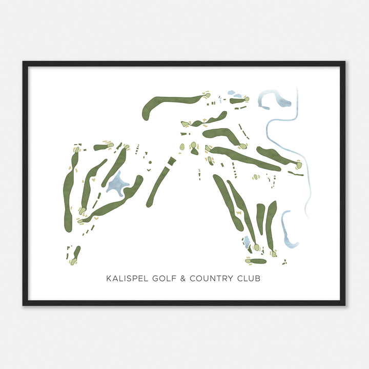 Print of Kalispel Golf & Country Club Modern Map