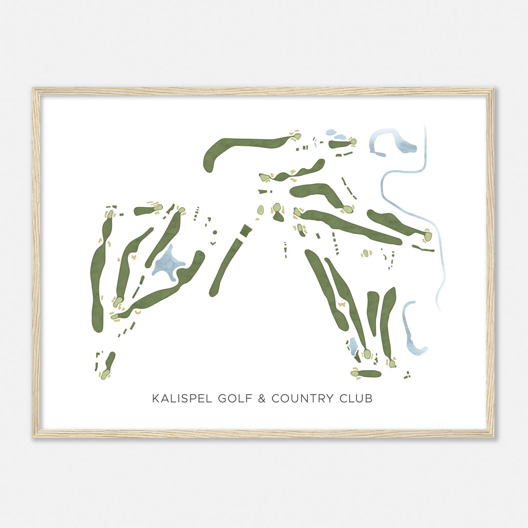 Print of Kalispel Golf & Country Club Modern Map