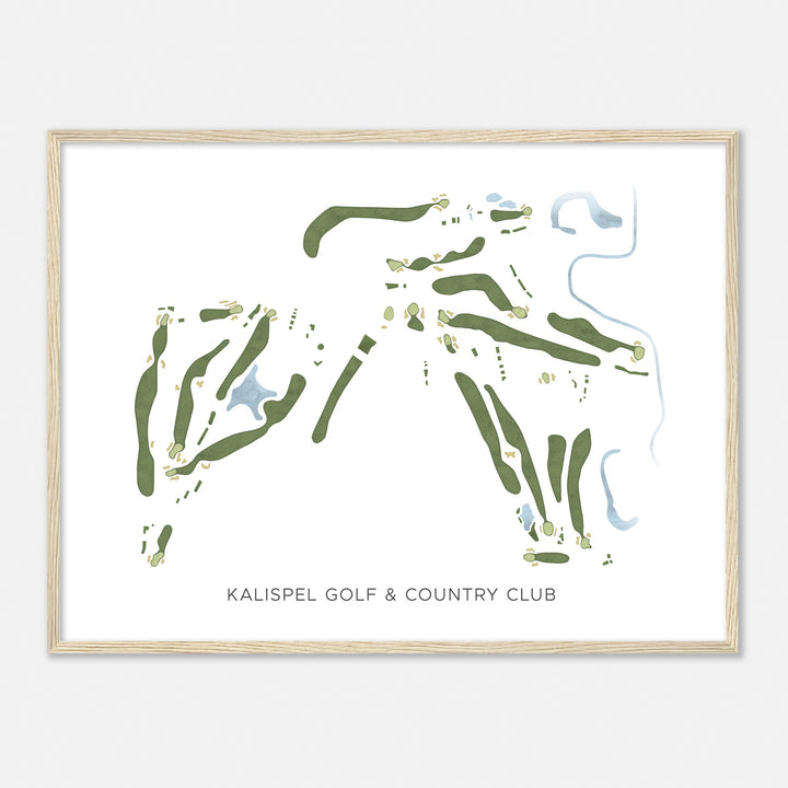 Print of Kalispel Golf & Country Club Modern Map