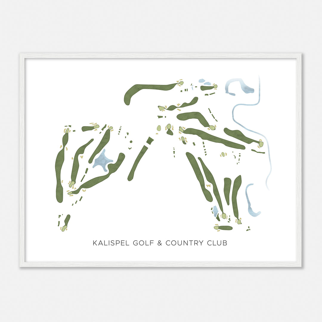 Print of Kalispel Golf & Country Club Modern Map